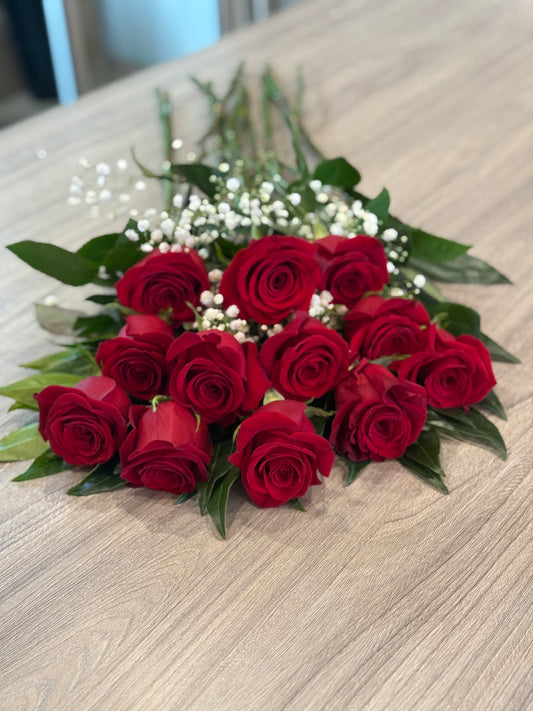 RB01 - Red Freedom Roses, Long stem