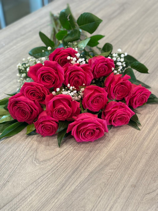 RB05 - Hot Pink Roses, Long Stem