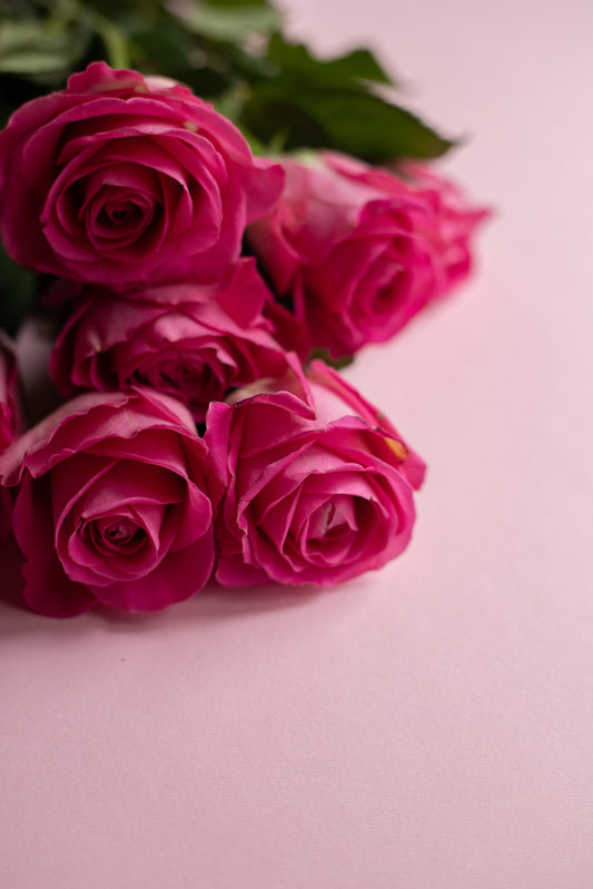RB02Pink - Bouquet of Pink Roses, Long Stem